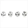 Stränge kostenloser Versand 6mm Custom Logo Perlen für Schmuckarmband, Edelstahl -PVD -Schicht -Charm -Abstandshalter, LG21