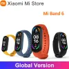 Armbands Xiaomi Mi Band 6 Smart Armband Large AMOLED Display Blood Oxygen Fitness Tracker Heart Rate Monitor 5Atm Waterproof Band