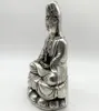 Decoratieve beeldjes archize witte koper zitten lotus guanyin boeddha ambachten standbeeld