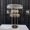 100 cm/150 cm) Metallblomma Display Stands Akrylpärlor Guldmetall Flower Stand Wedding Centerpieces