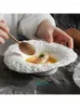 Bowls Imitation Grain Ceramic Straw Hat Bowl Pasta Plate White Salad Home Deep Soup High-grade Dinner