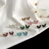 Pendientes Fashion Classic Butterfly Statings Flower Farm Black Red Blanco Tigre 5 Colors Pendientes de mariposa Joyería del Día de la Madre