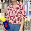 Men's Shirts Japanese Kaii Fruit Strberry Graffiti Button Shirt Cute Girl Youth Shirt Short sleeved Top Beach yq240422