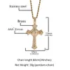 Hip Hop -merk Diamond Cross -hanger met zirkon trendy heren s ketting gepersonaliseerd en minimalistisch accessoire