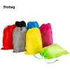 Bags StoBag 40pcs Wholesale Nonwoven Drawstring Bags Shoe Clothes Storage Reusable Pocket Travel Organizer Pouches Logo(Extra Fee)
