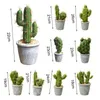 Fleurs décoratives artificielles succulentes durables largement utilisent une fausse simulation de plante en casquette simple de jardin cactus