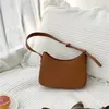 Hobo high street väska mode damer små axlar väskor kvinnor fritid trendig fast färg underarm chic glansig bolsa feminina