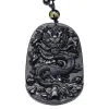 Collane Qianxu Drop Shipping Black Obsidian Dragon Collana Ciondolo Pendente Gioielli a sospensione Gioielli