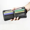 Wallets AETOO Men's short style wallet leather youth ultrathin head layer cowhide cross style money clip soft leather full leather clip