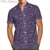 Camisas masculinas Impressão 3D Praia Segurança Segurança de verão Camisa de verão curta Camisa social de grandes dimensões YQ240422