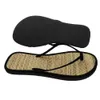2023 Kadınlar Düz Flipflops Terlik Konforlu Saç Sandalet Bambu Rattan Flip Flop Ev Banyo Moda Zapatos 240416