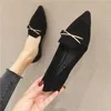 Casual Shoes Flat Red Pointed Toe Woman Footwear For Women Luxury Trends 2024 Walking Designer Korean Original High Quality Cotton 39 A
