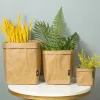 Sacs Succulents réutilisants Planter Pot lavable Kraft Paper Flowerpot Pot Ecofrigly Desktop Multiuse Home Rangement Accessoires