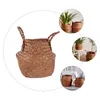 Storage Bags Seagrass Woven Flower Basket Hand Belly Indoor Planter Pots Baskets Flowerpot