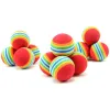 Toys 5/10 pcs Balles de mousse de compagnie colorées Ball Sponge Cat jouet soft mousse arc-en-ciel jeu balles d'entraînement chaton interactif