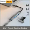 Hubs Sixignwo 5 in 1 en aluminium USB C Hub USB Type C Adaptateur Dongle compatible pour MacBook Dell Asus Huawei Huawei Oppo USBC Données