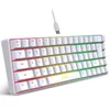 68 Keys Gaming Keyboard USB Wired Portable 20 RGB Backlight for Windows Laptops Computer 240418