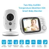Monitorer VB603 Video Baby Monitor 3,2 tum LCD 2.4G Mother Kids Twoway Audio Babysitter Surveillance Camera Temperatur Display Skärm