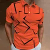 Fashion Mens polo 3d Ligne Thin Stripe Tshirt Top Top Summer Soue à manches colorées Tee Tee Vêtements mâles décontractés 240418