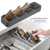 Förvaringsköklådan Cutlery Storage Tray Knife Holder Spoon Forks Table Arrangörsbehållare för kryddflaskor Knivar Block Rack