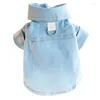 Vestuário para cães roupas de estimação Jean Taction Jackets para cães roupas gatos gatos pequenos casacos de lapela de moda belo inverno menino yorkshire acessórios