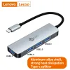 Hubs Lenovolk1316H 4 i 1 Aluminium USB C Hub USB Typ C Hub Adapter Dongle USB 3.0