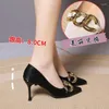 Dress Shoes Women High Heel Pumps Lady Metal Chain Low Nightclub Slim Fit Party Green Office Prom