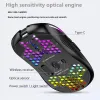 Topi USB Wired Lightweight Gaming Mouse RGB Mouse retroilluminato con 6 pulsanti da guscio Honeycomb da 2400 dpi per PC Computer laptop USB