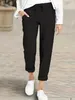 Женские брюки Capris Женщины полностью сопоставлены на свободных эластичных брюках с прямыми брюками с прямыми обтягиванием и длинными брюками Y240422