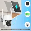 Cameras Solar 4MP 4x Digital Zoom surveillance IP Camera PIR Human Detection Audio WiFi Remote Access Waterproof Outdoor AI detection