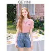 Женские футболки T-рубашки Summer Brand Розовый футболка с короткими рукавами.