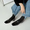 Casual Shoes 2024 Spring Summer Concise Mary Janes Low Heels Genuine Leather Women Square Toe Fur Decor Solid Color Comfort Slip-On