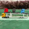 Auto 1:50 Diecast Truck Grande camion Modello di simulazione Auto Simulazione Contenitore Sound e Light Pull BackTransport Vehicle Regali per bambini