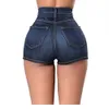 Sommer High Taille Womens Denim Shorts Mode Skinny sexy elastische Jeans Qualität weiblich Kleidung S-2xl 240418