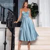 Casual Dresses Soft Satin Solid Women's Formal Dress Strapless -Length Prom Gown for Party Bridesmaid Vestidos de Gala