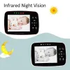 Övervakare HotSale Baby Monitor, 3,5 tum LCD -skärm Display Spädbarnsvisionskamera, tvåvägs ljud, temperatursensor, Eco Mode, Lullabies