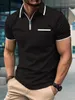 2023 Summer Mens Zipper Polo LOBS ABSESSIONNABLE CONSTRUCTION ABSBORBANT POCKET FIGTACE SAPIQUE DE HAUTE QUALITÉ 240418