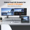 HUBS TOBENONE USB C HUBサポートデュアルモニターディスプレイドッキングステーションMacBook Pro Air M1 M2、Dell Lenovo HP用デュアルHDMI USB PD