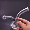 Großhandel mini billige protable Glas Bong Wasserrohre Pyrex Shisha Water Oil Brenner Rigs Bongs Dickes Kopfes Recycler -Rig mit Raucher trockener Kraut Schüssel