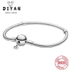 Strands Fashion Charm Hot Sell 925% Fit Original Sterling Silver Everything Match Temperamento Pulsero Mujeres DIY Joyas finas