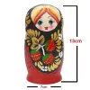 Dockor 5 lager Strawberry Girls Matryoshka Doll Wood Snowman Russian Nesting Kids Birthday Christmas Day Gifts Toy