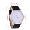 Wristwatches Fashion Men's Date Sport Stainless Steel For Case Faux Leather Wrist Watc