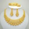 Colliers Dubai Gold Color Bijoux Ensembles pour femmes Big Collier Africain Bijoux Ensembles Femmes Italien Bijoux de mariée