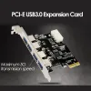 Schede Uthai 4Port USB 3.0 PCIE ESPANSION SCHEDE PCI Express PCIE USB 3.0 Adattatore HUB 4PORT USB 3 0 PCI E PCIE EXPRESS 1X