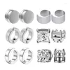 Clip-On Screw Back Backs Earrings 1-6 Pairs Magnetic Ear Clip Set Men And Women Stainless Steel Ring Cross Non-Perforated Fake Gauge H Dh1Wu