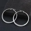 Hoop Huggie Crystal Steel Big Circle Orecchini moderni liscio e orecchini a loop di creola ragazza inossidabile gioielli inossidabile Womanhoop Huggiehoo281e