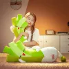 Dockor New Kawaii Creative Cartoon 7595cm purjolök Plush Toy Pillow Soft Soffa Decoration Cushion Children Cute Toy Office Sleepy Pillow