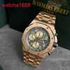 MENSE AP WRIRY Watch Royal Oak Offshore Series 42 mm Calendrier Timing Red Devil Vampire Automatic Mechanical Steel Rose Gold Fashion Men's Watch 26470OR.OO.1000OR.02