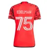 24 25 New Yo Rk Red Player Version Soccer Jerseys DUNCAN AMAYA FORSBERG EILE BURKE MORGAN Away Red Football Shirt Short Sleeve Uniforms