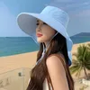 Berets Женщины защита шеи Sun Hat Summer Outdoor UV-защищенные козырешки женская альпинизм